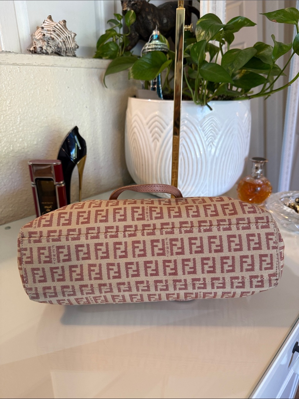 Vintage Fendi Zucchino Small pink Tote bag - Picture 5 of 16